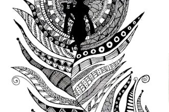 create a custom hand drawn mandala artwork