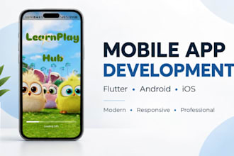 develop a attractive flutter mobile app for android ios