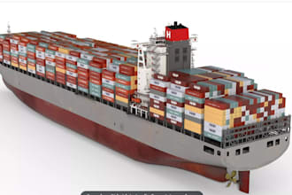 3d ship modeling, cargo, container, military, offshore, cruise, 3d tanker vessel