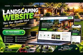 build landscaping website, lawn care, gardening, tree service wordpress website