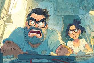 custom comic character for illustration