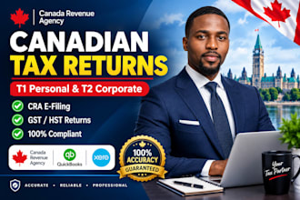 efile canada corporate tax t2 and personal tax t1 return to cra
