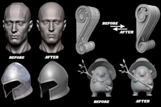 fix, repair, edit and modify your stl file, optimize broken mesh for 3d printing