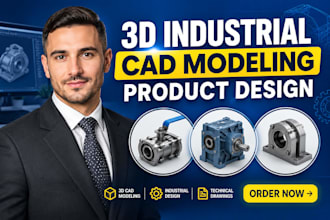 do 3d cad design, product design, 3d model design on solidworks, fusion 360