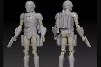 create 3d articulated action figure custom toy miniature figurine