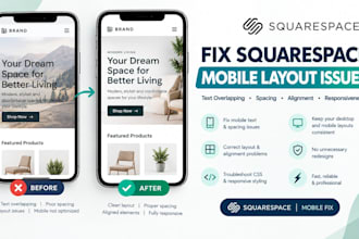 fix squarespace mobile text overlapping, spacing and layout issues fluid engine