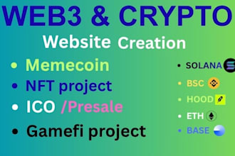 create a web3 crypto website for your blockchain project