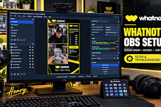 set up whatnot stream on obs and fix live streaming issues,whatnot streaming