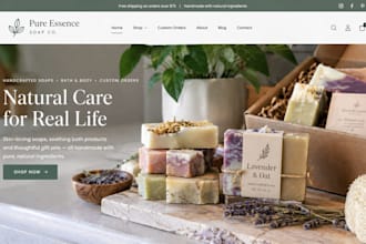 design squarespace candle shop website soap shop artisan bath body online store