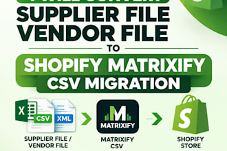 convert supplier file vendor file to shopify matrixify csv migration matrixify
