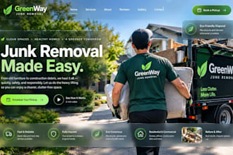 build wix junk removal website wix junk hauling cleanup service booking