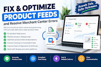 fix and optimize google shopping product feeds and merchant center errors