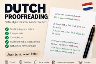 proofread and improve your dutch text