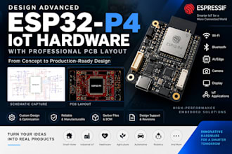 design advanced esp32 p4 iot hardware with professional pcb layout