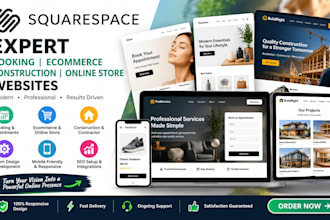 build square space expert booking ecommerce  construction online store websites