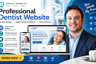 design a dentist website with appointment booking