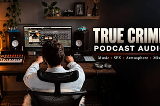 produce immersive true crime podcast audio and sound design