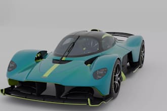 make futuristic sport car bodykit,deliver opitmize glb models for virtual visual
