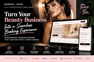 a booking, reservation, spa, skincare, saloon, hotel website