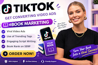 design tiktok video ads, tiktok book promotion, booktok and tik tok video ads