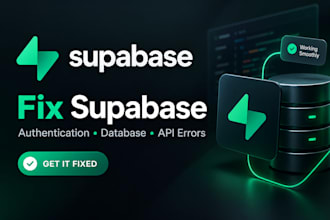 fix supabase authentication, database and API errors
