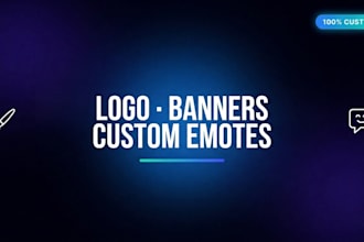design a complete streamer brand identity with logo, banners and custom emotes