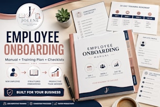 create a professional employee onboarding manual and training course plan