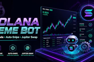 deliver custom solana meme coin trading platform, dedicated bot file