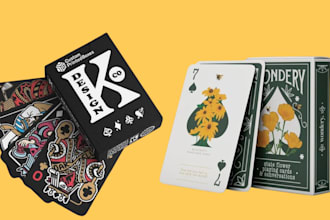 design custom playing cards, card template, game cards and card decks