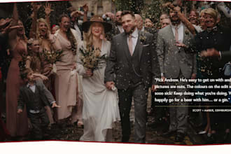 build squarespace wedding site, photograph portfolio or pixieset gallery website