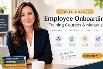 create employee onboarding training courses and manuals