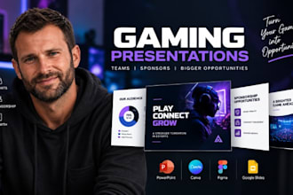 design gaming esports sponsorship deck, gaming pitch deck, sponsor proposal