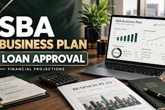 prepare sba business plan for loan approval with financial projections