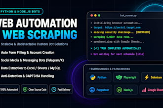 automate your web tasks, python bot web scrapping using selenium python