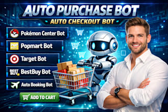 do python web automation bot, auto purchase bot, buying bot, monitoring web bot