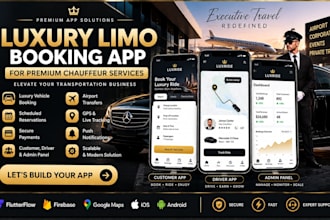 develop luxury limo booking app for premium chauffeur and car services booki app