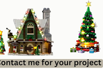 design custom lego  christmas mocs, gifts with bricklink studio PDF instructions