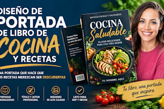 diseñaré una portada profesional para tu libro de cocina y recetas