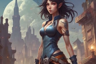 draw anime art and illustration for profile picture