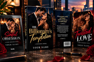 design a romance or dark romance book cover for kindle and paperback