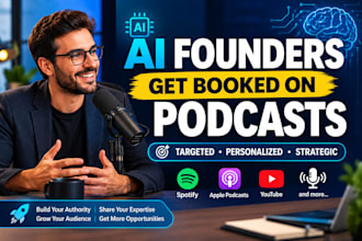 find and pitch ai startup founders to relevant podcasts