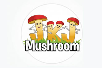 make an modern high quality mushroom logo design
