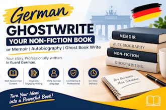 german ghostwrite your non fiction book or memoir autobiography ghost book write