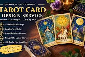 design custom tarot cards and complete oracle card decks