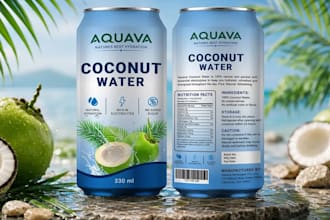 create professional beverage, soda and beer can labels and packaging designs