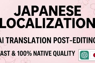 be your japanese localization and ai translation post editor
