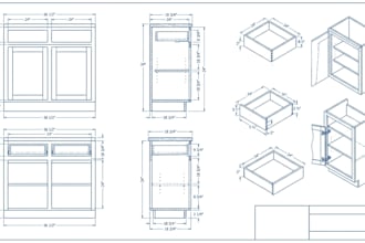 create awi millwork shop drawings, casework and cabinet details