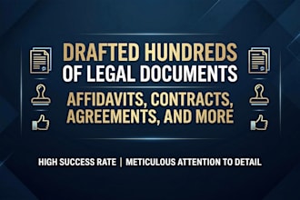 draft legal agreements contracts notices affidavits and documents