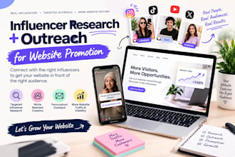influencer research influencer outreach for website promotion website creator