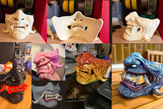 3d print and paint custom 3d mask cosplay mask 3d helmet cosplay armour 3d print